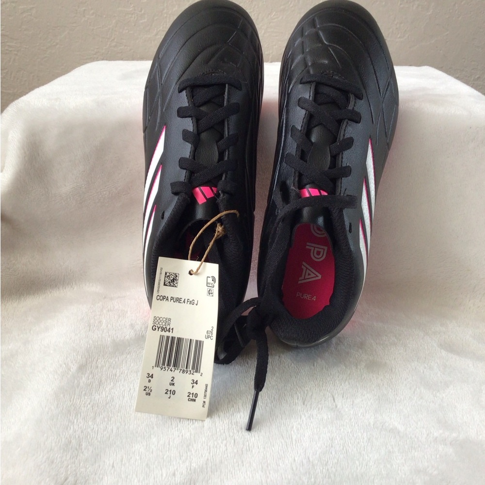 Adidas Black and Pink Copa Cleats